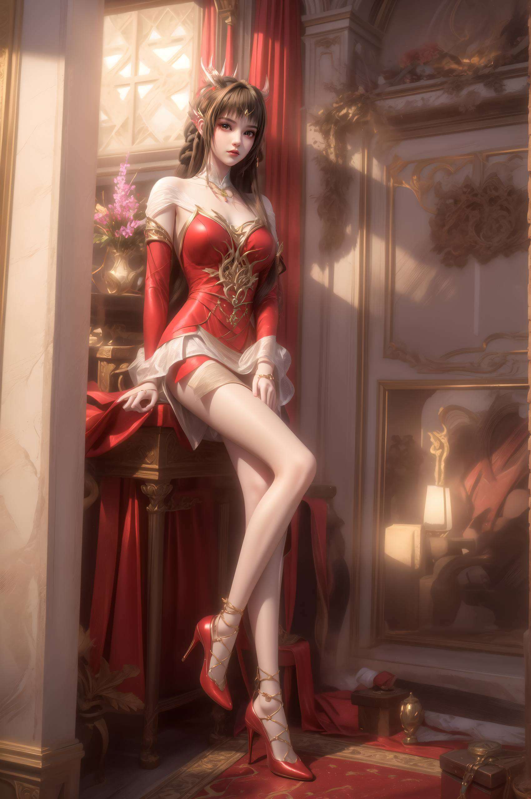 不仅是国漫中的女神云落宫主如同一朵盛开的幽兰