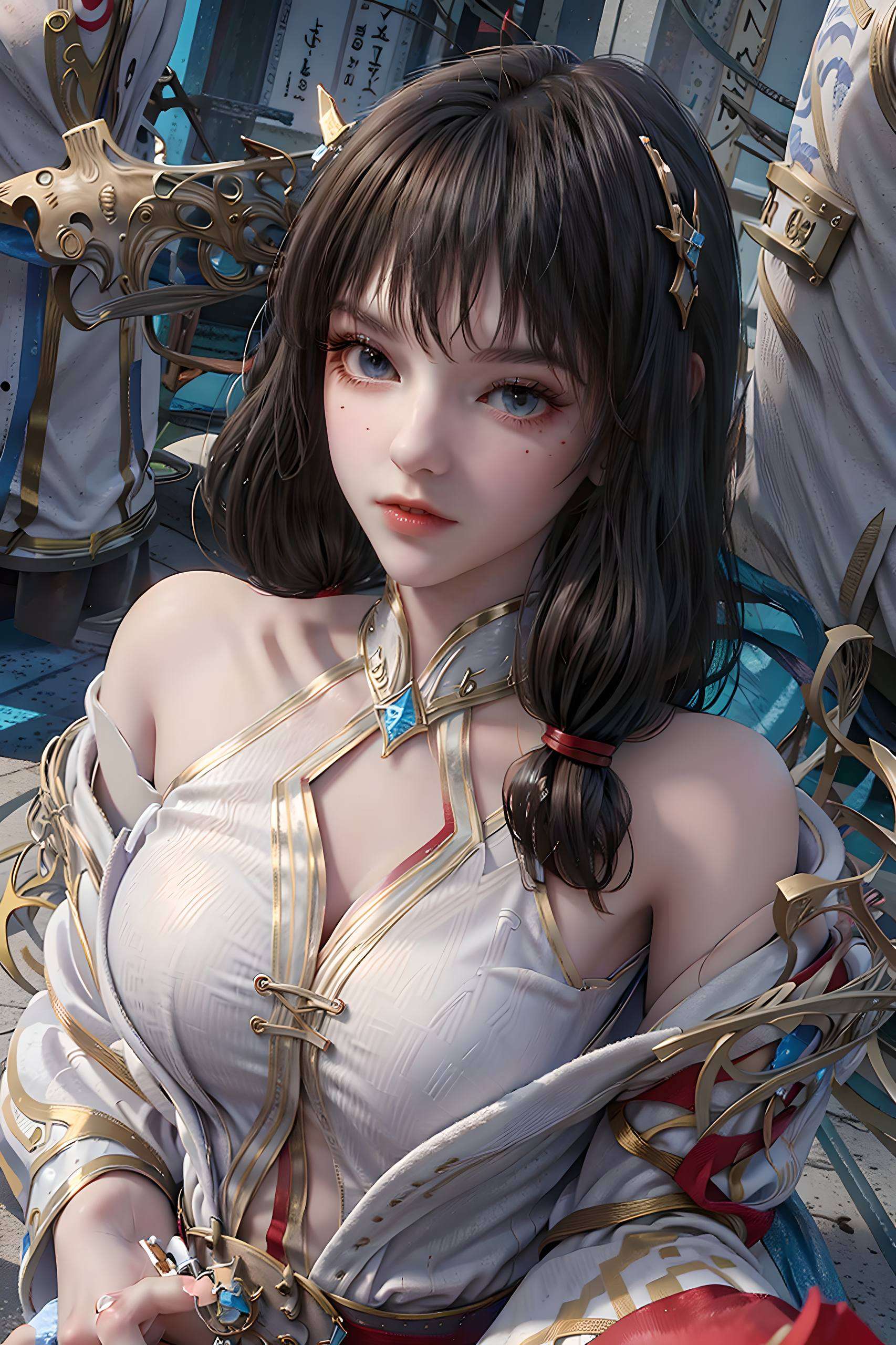 壁纸界的宠儿！她那双眸如星辰般闪烁长发似瀑布般流淌