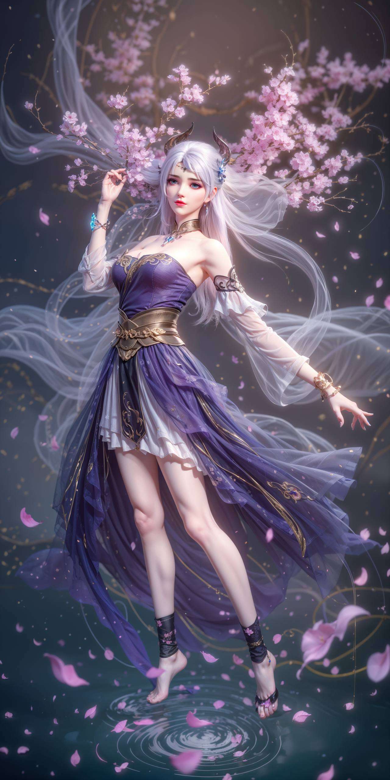 洛璃如同一朵盛开的莲花在浩瀚的玄幻世界中