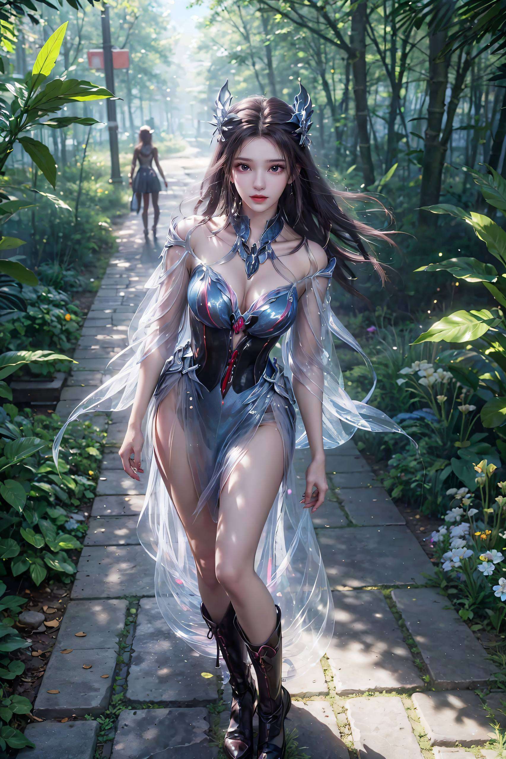 藏着无数未解的秘密与梦想她的眼眸深邃如夜