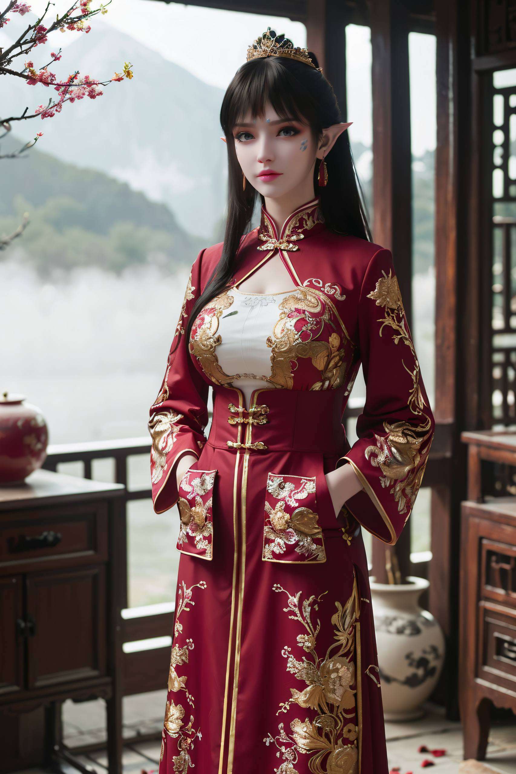 她的美带着一丝神秘的玄幻色彩
