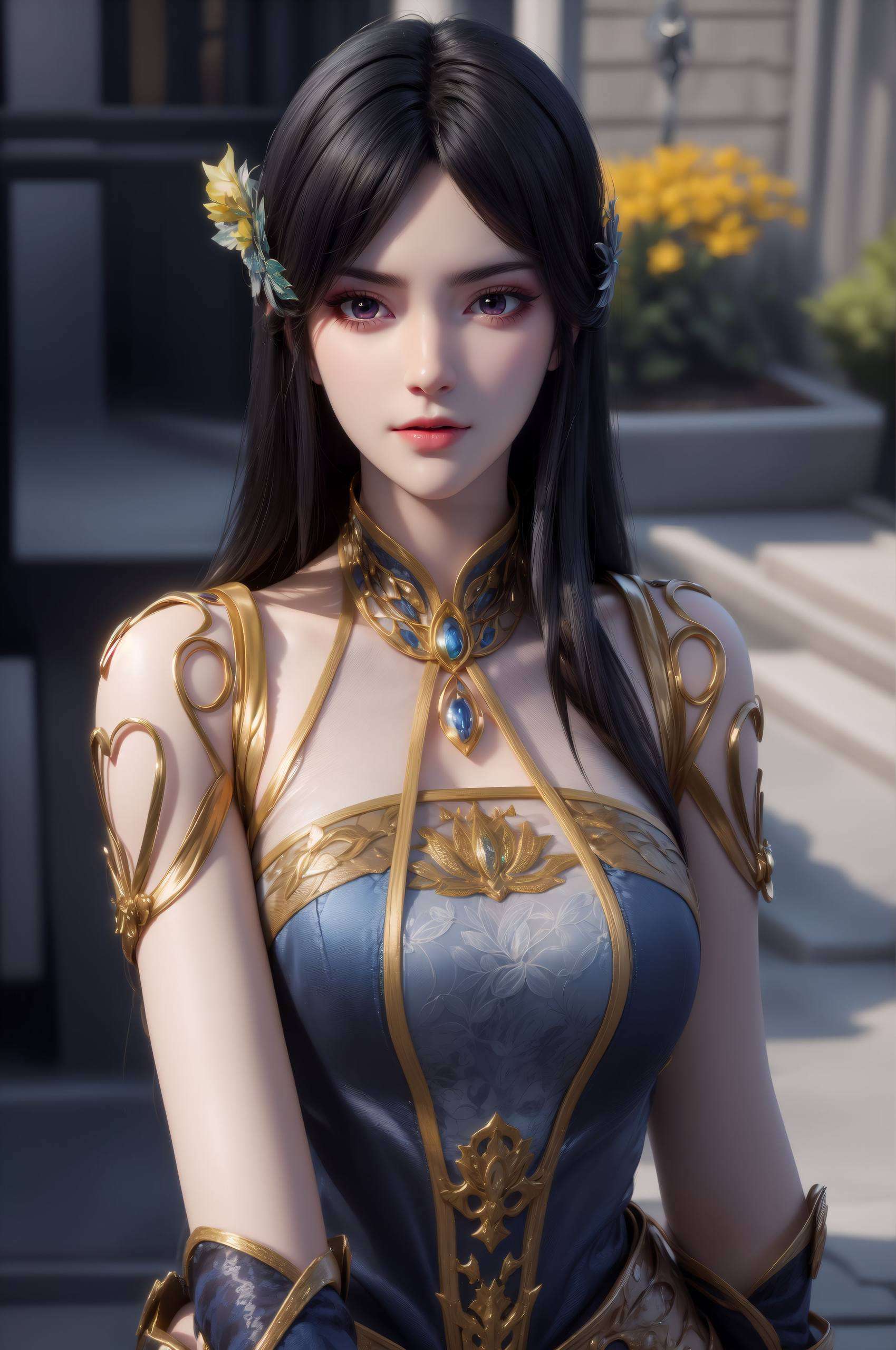 柳菲以其绝美的容颜和冷艳的气质