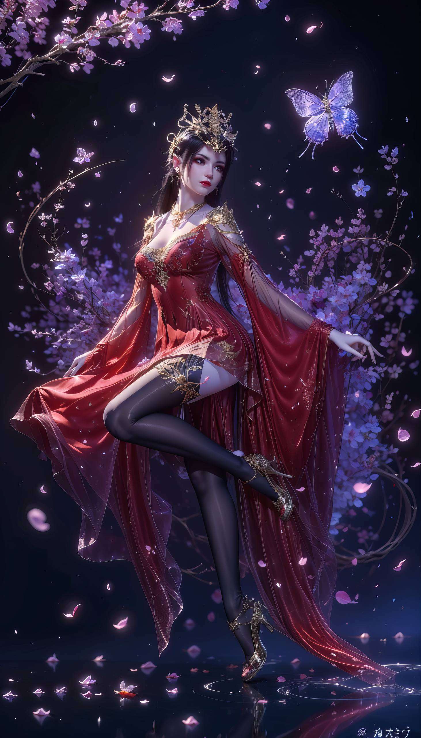 美杜莎女王以其绝世容颜和蛇女身份七彩吞天蟒的威严与美丽并存