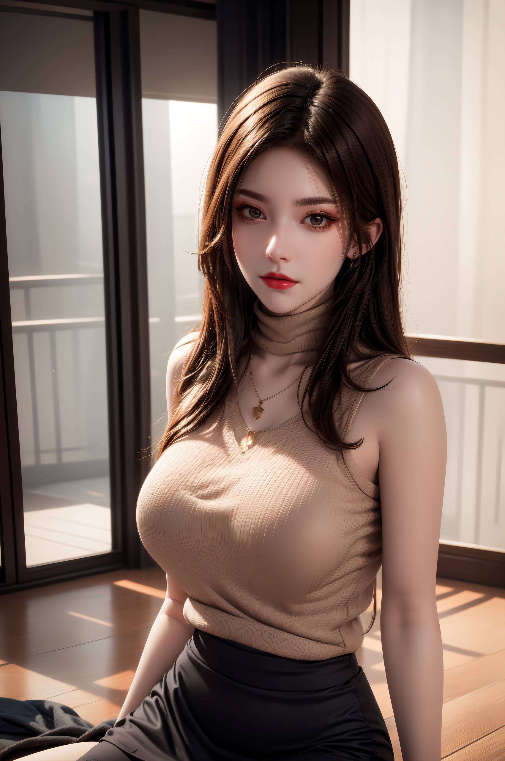 是否能将我们的平板屏幕也染上那绚丽的色彩？她的蓝光壁纸
