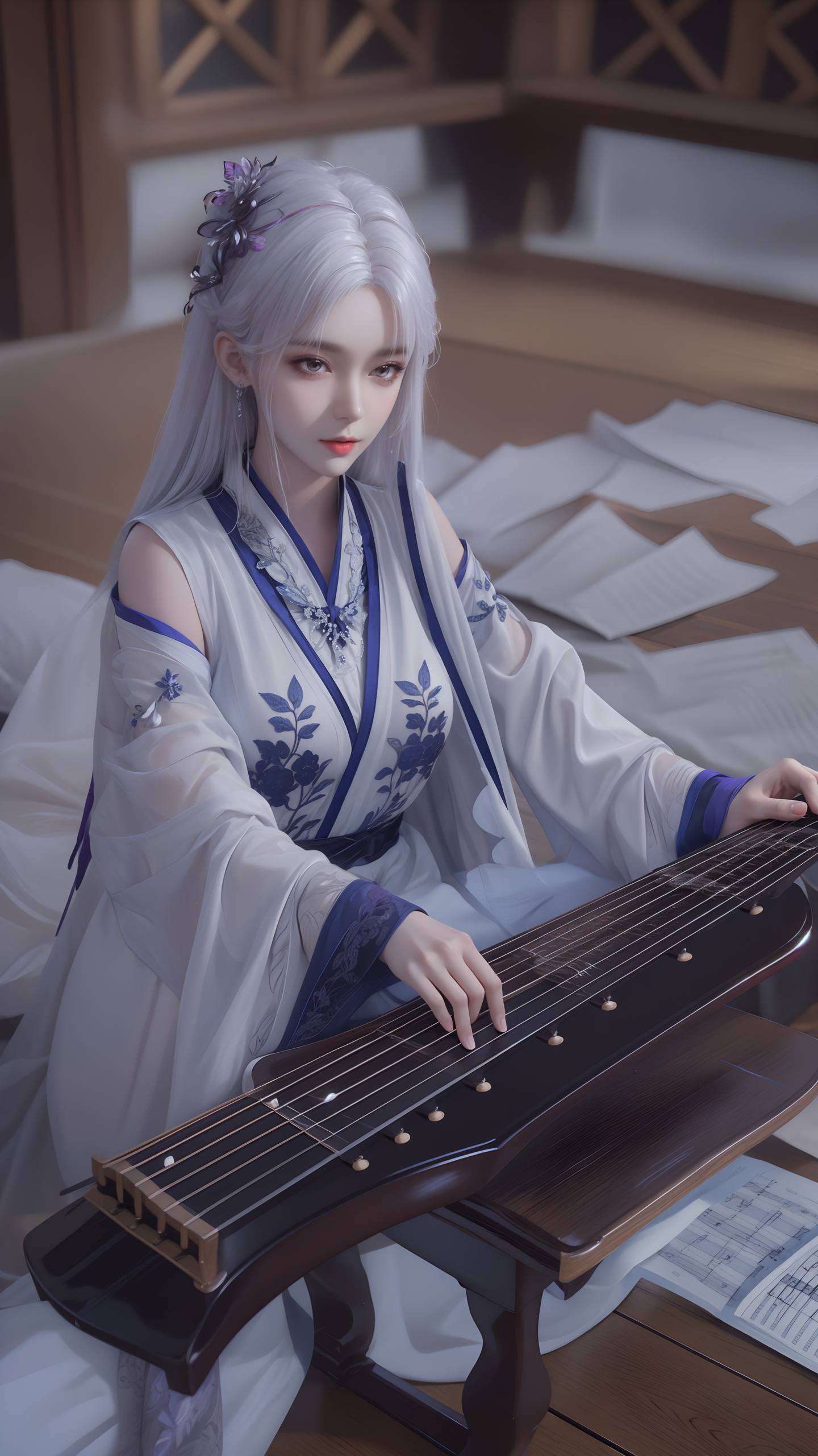 她的美貌与智慧并存仿佛整个世界都为她静止