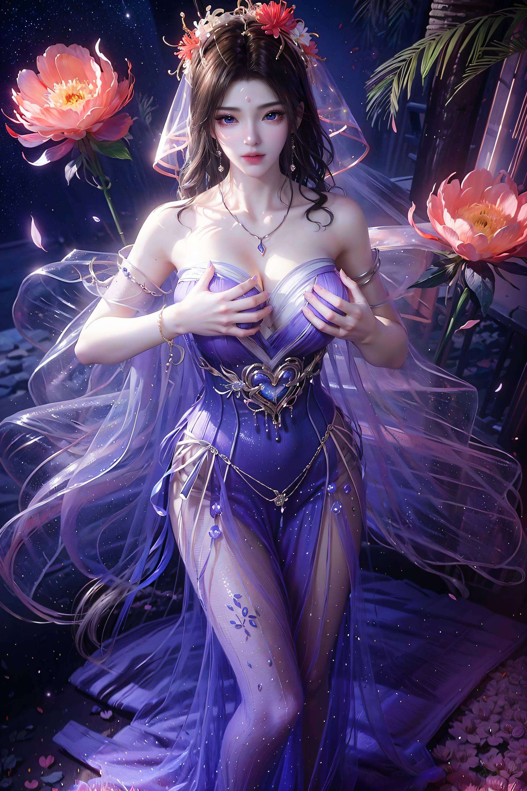 紫灵如同一抹紫色的流星更是那股从骨子里透出的仙气与神秘