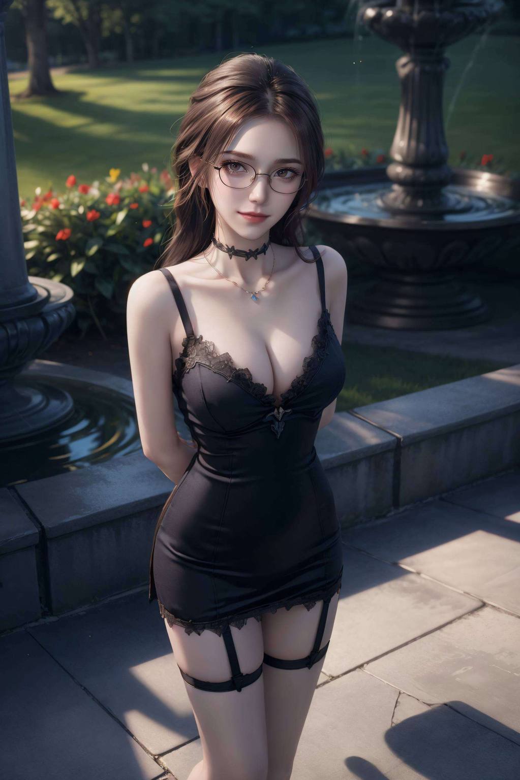 将古典美与现代科技完美融合这款AI国漫女生立体平板桌面壁纸