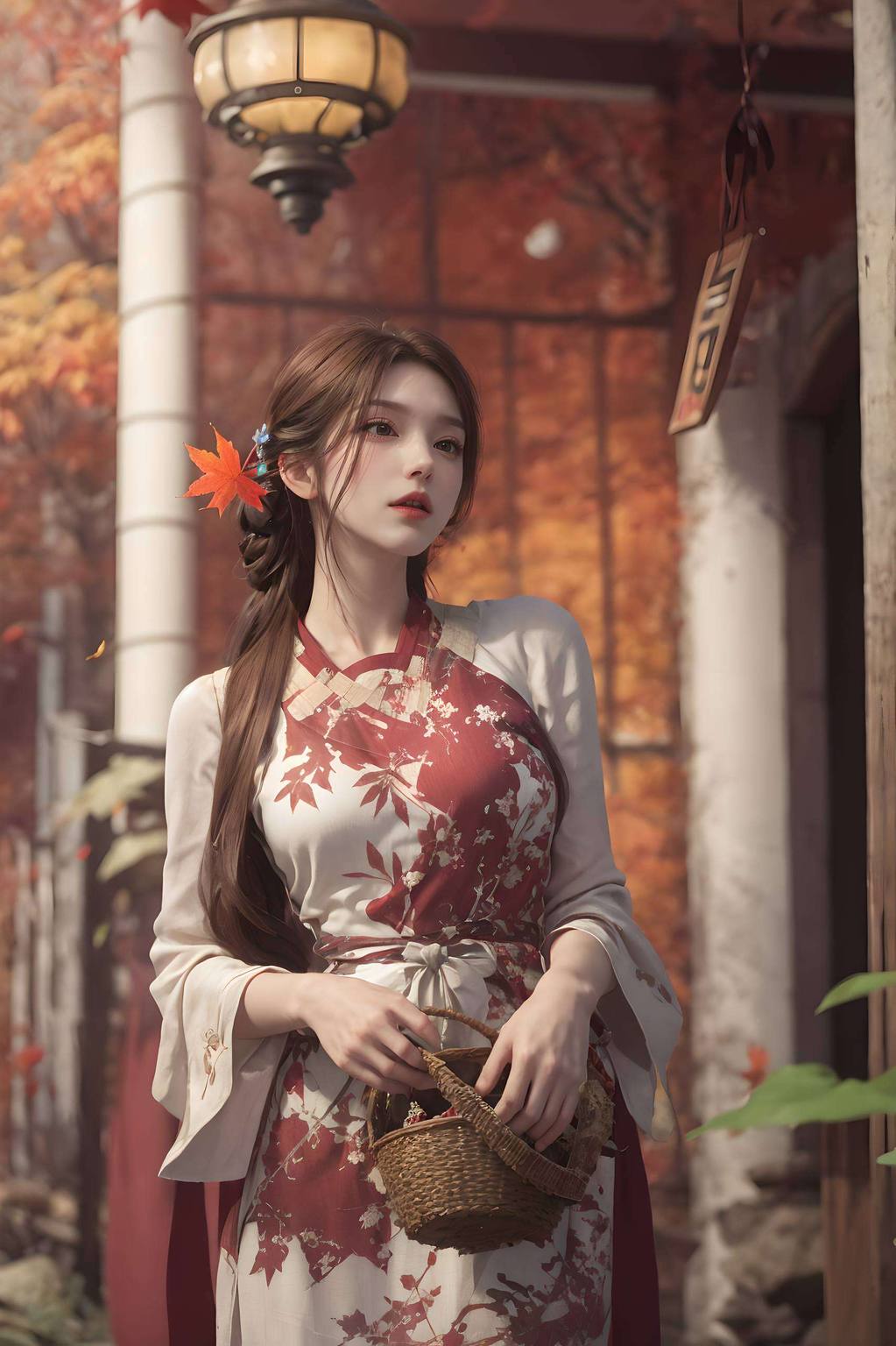 全屏绽放的火灵儿苹果般的圆润点缀其中