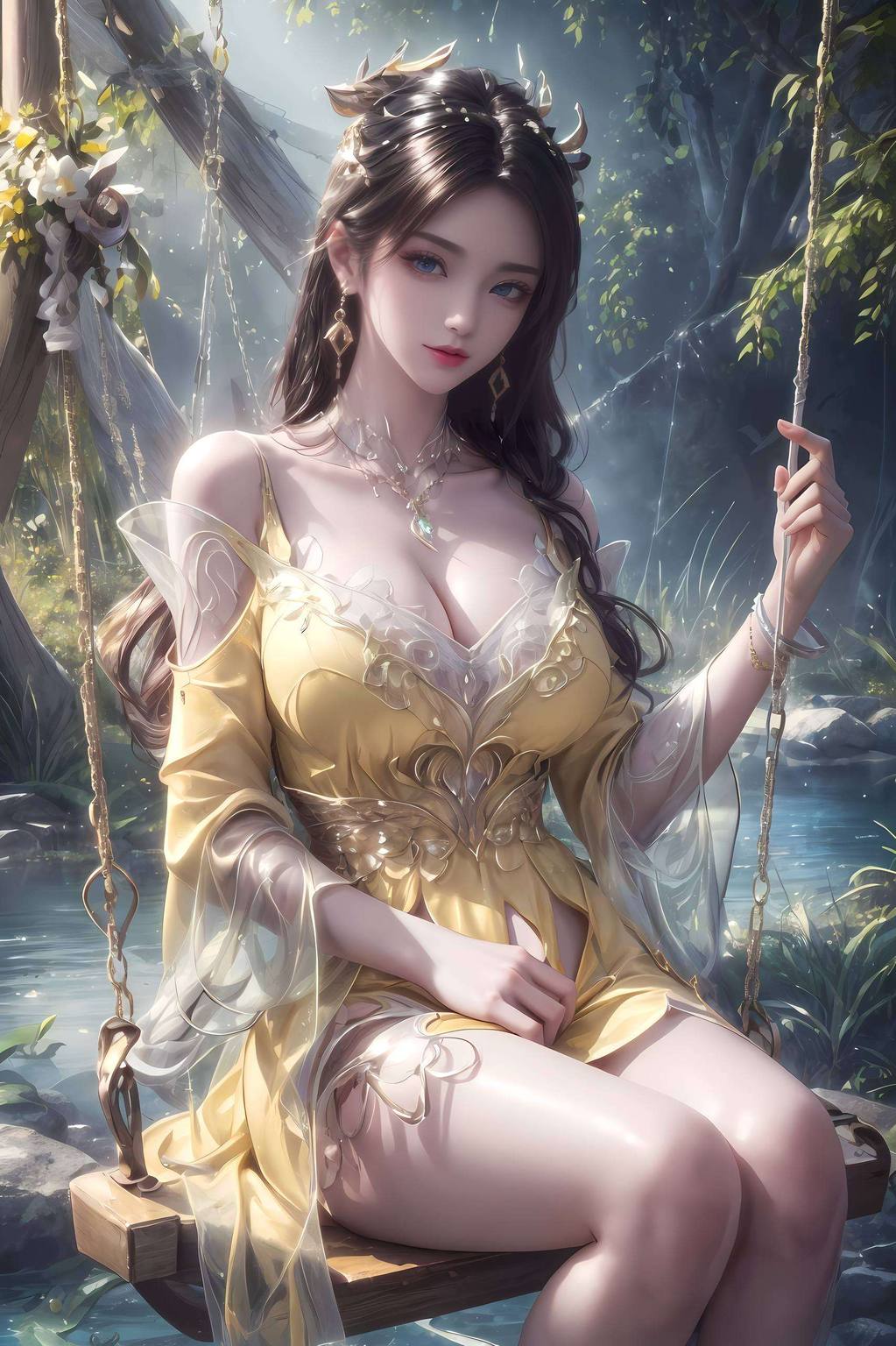 细腻的画面、流畅的动画让金瓶儿仿佛跃然墙上