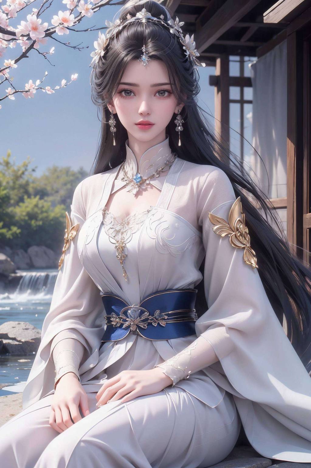 与AI美女相映成趣微笑中藏着智慧的光芒