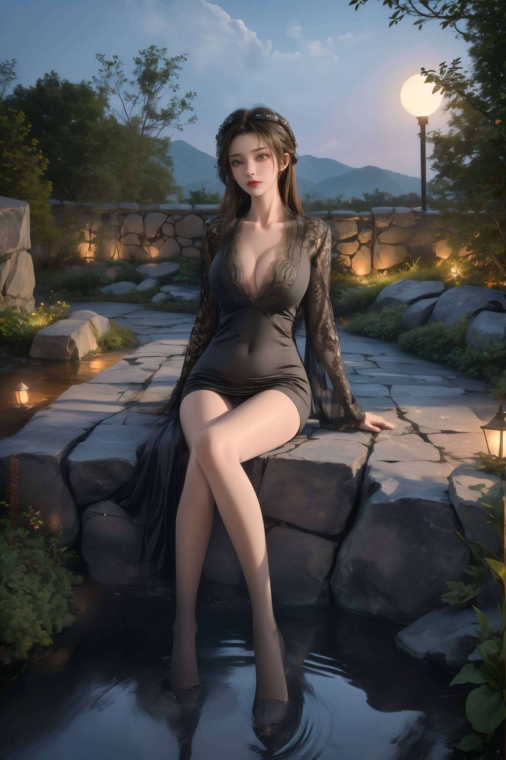 细腻描绘了她婉约柔美的身姿既时尚又不失国风韵味