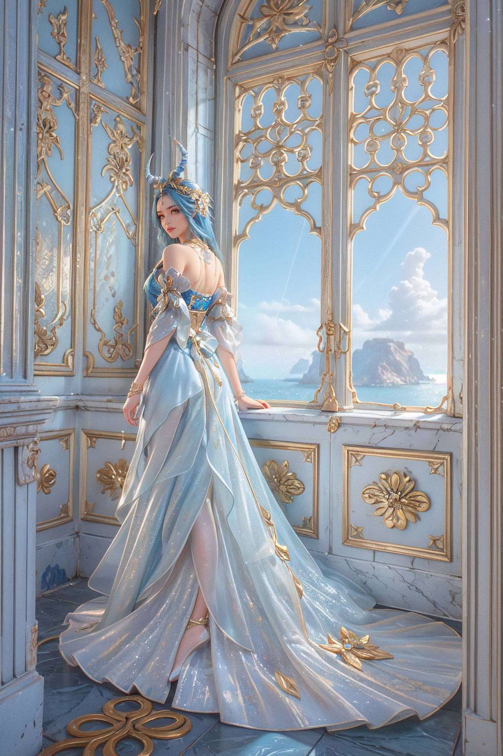 斗破苍穹中的龙女细腻笔触展现了她优雅的轮廓