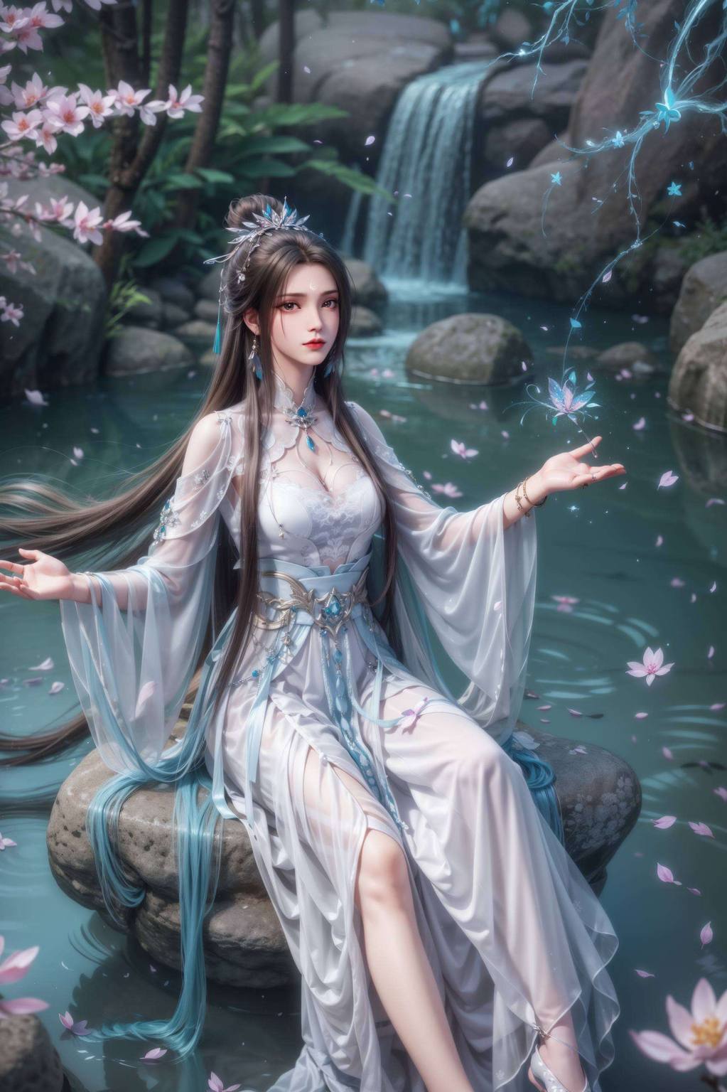 这款AI国漫女神梦幻Win10壁纸墙纸点亮你的电脑桌面