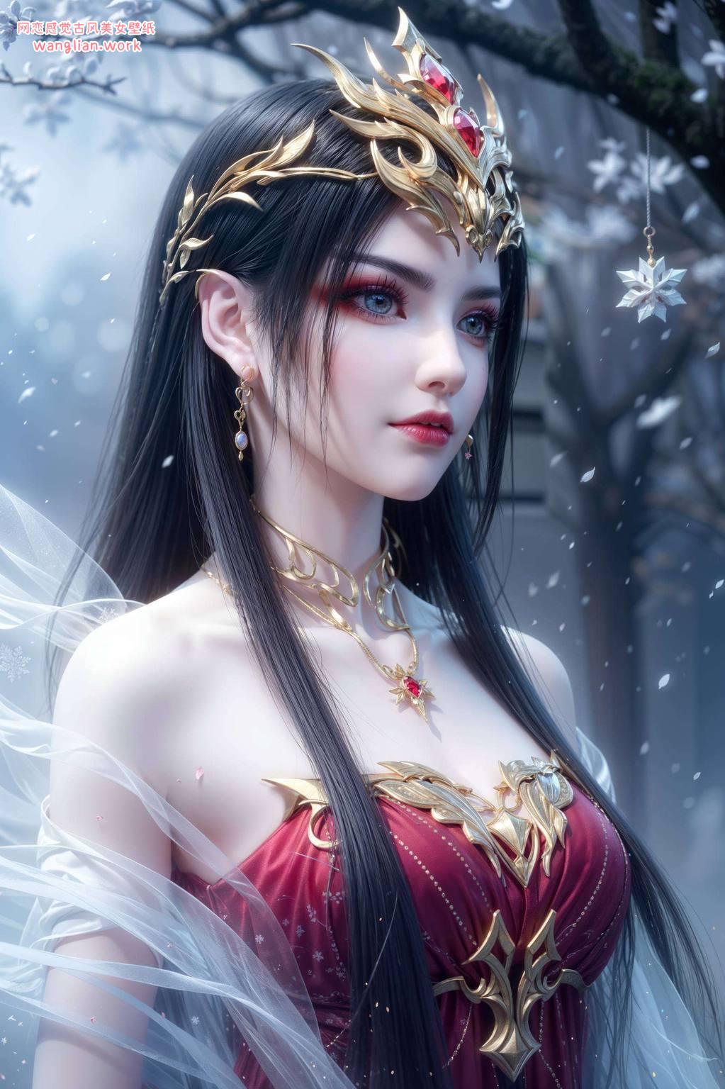 精美棋盘格超高清4K国漫美女潮图壁纸为你的桌面带来神秘而优雅的国漫风情