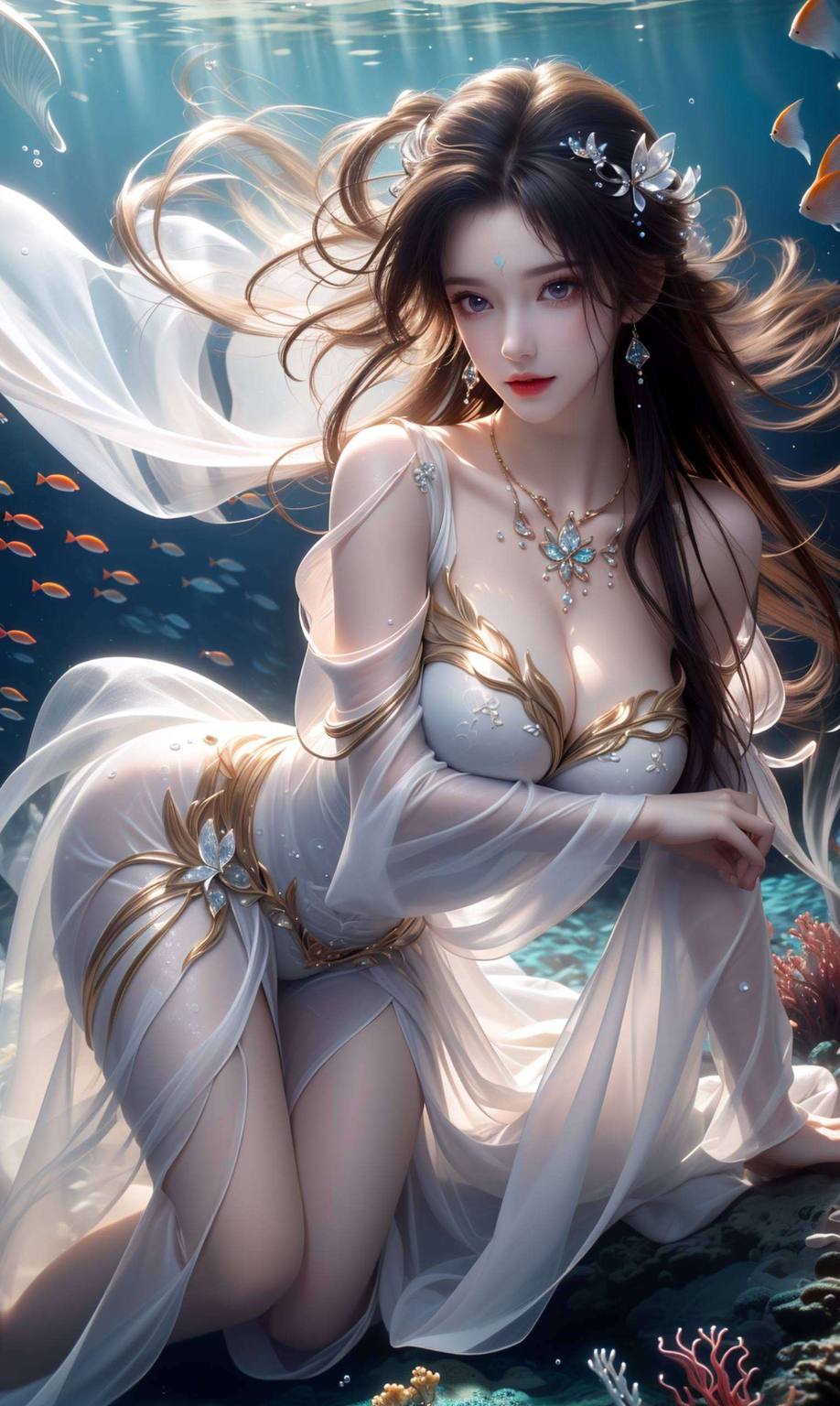 融合东方元素之美清漪AI壁纸高清