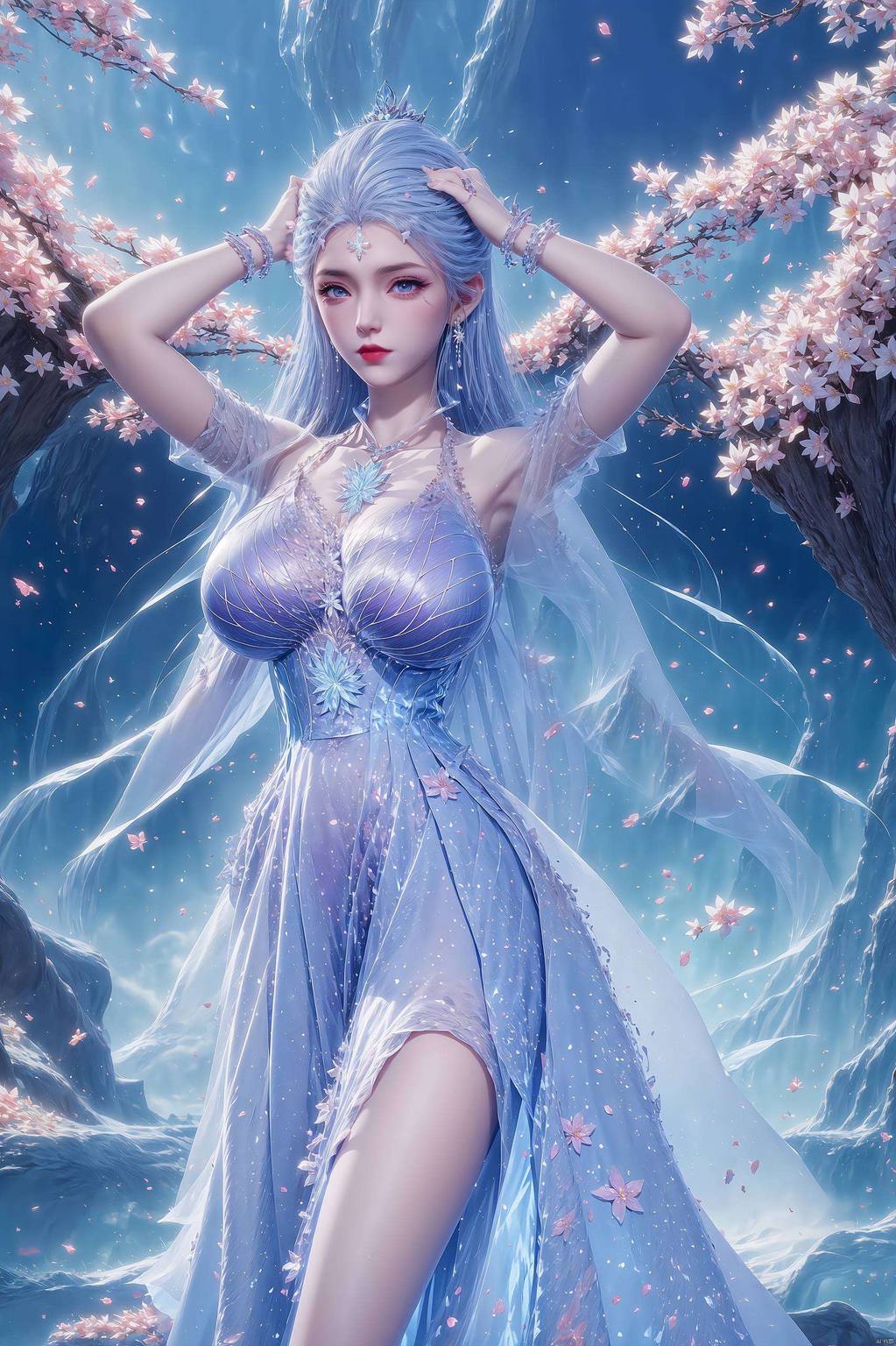 凝成一幅绝美壁纸绝世唐门中的雪女