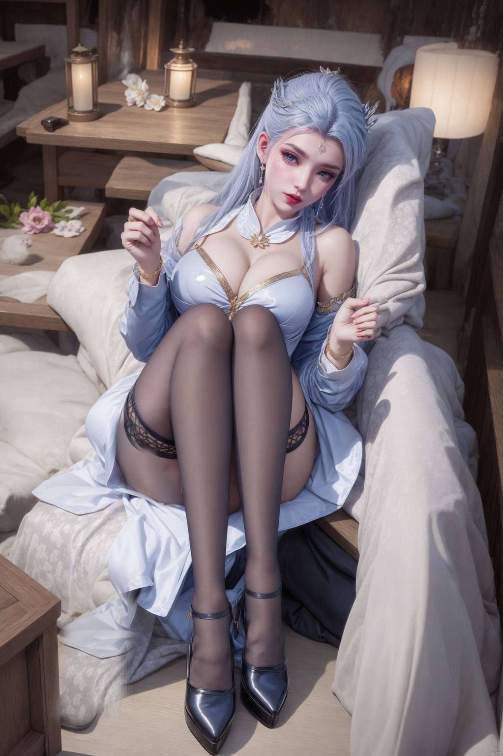 以绝世唐门中的雪女为灵感这款AI国漫女主雪女壁纸