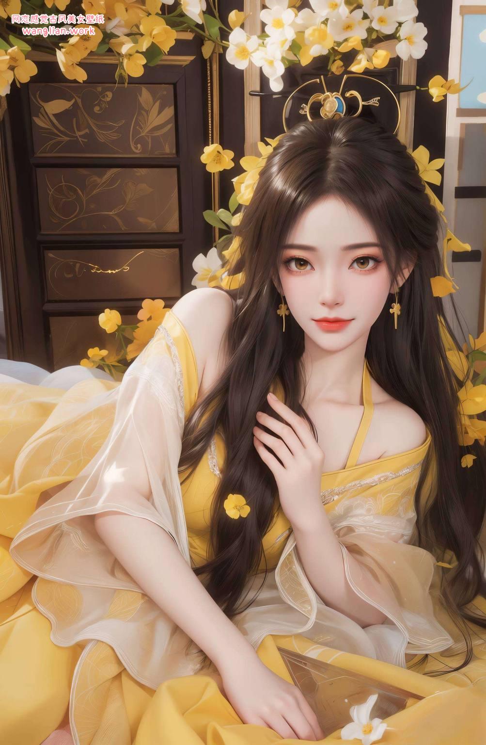 动物与美女的和谐共舞尽在这张绝美壁纸中