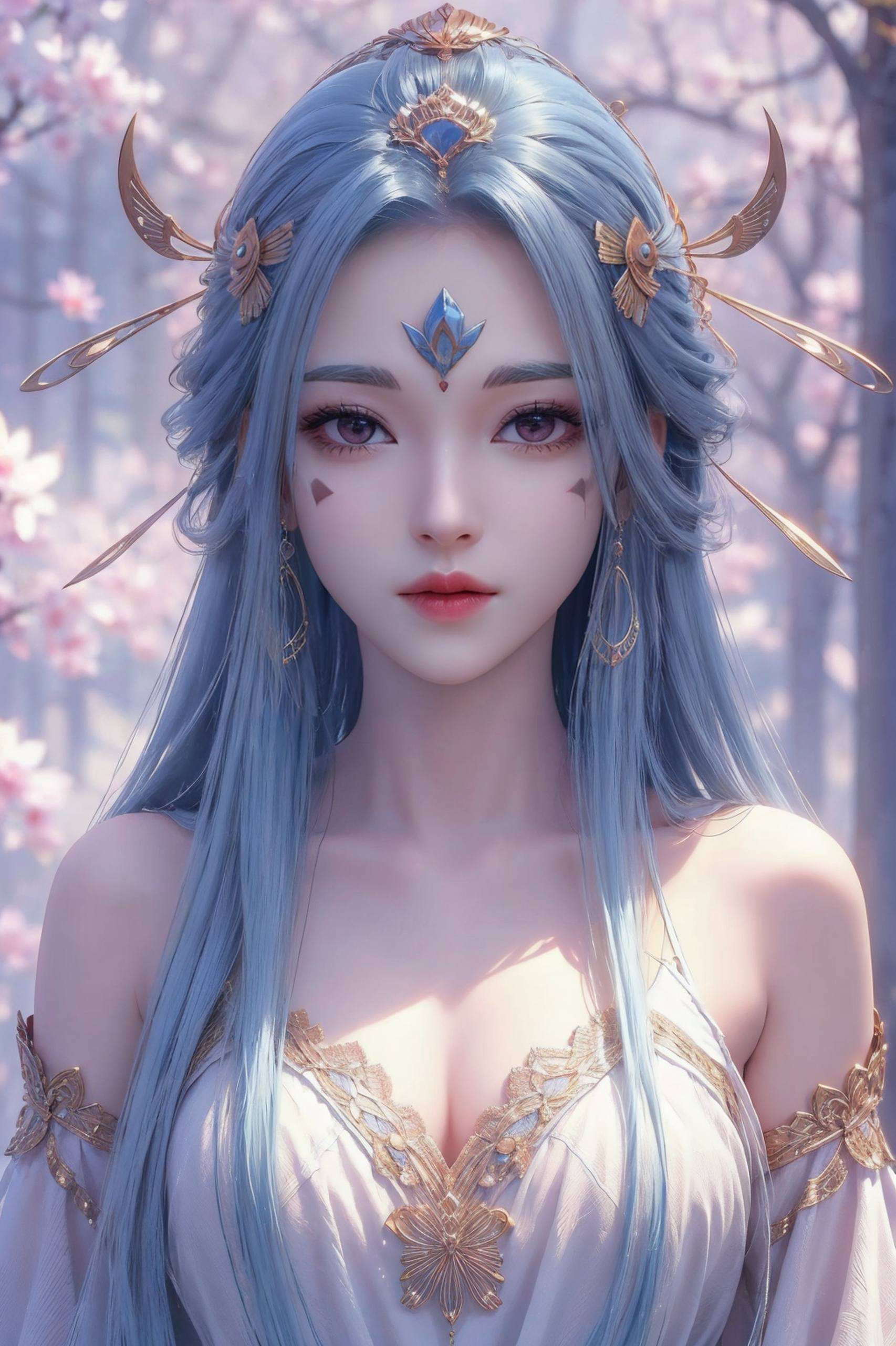 清冷而高贵她的美