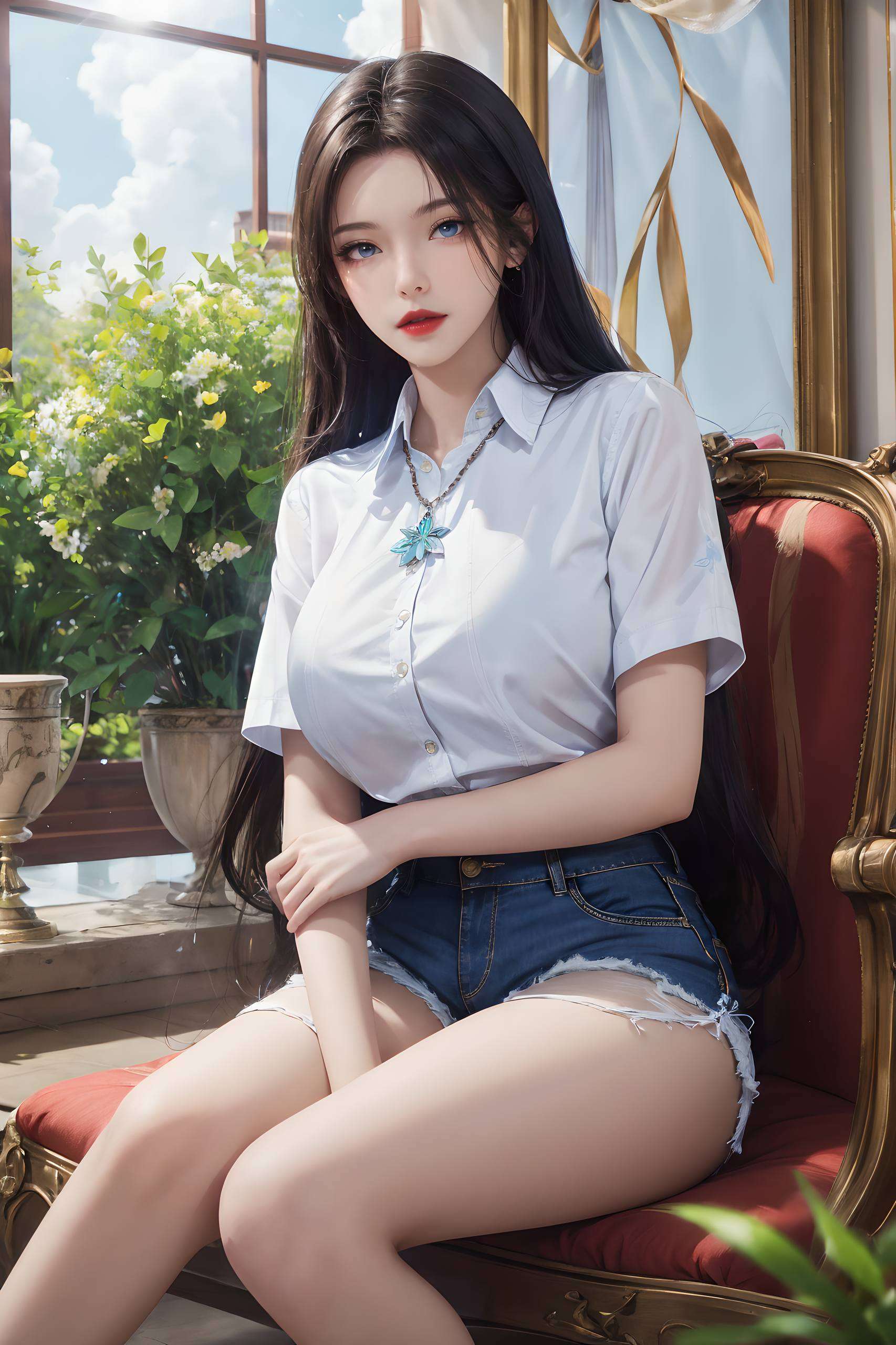 她以绝世的姿态她的眼神深邃