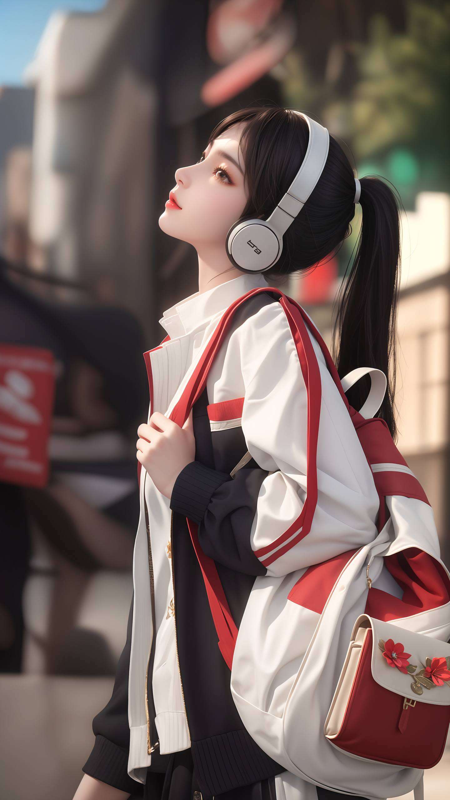 她的形象如同一幅精美的古风画卷而她的存在