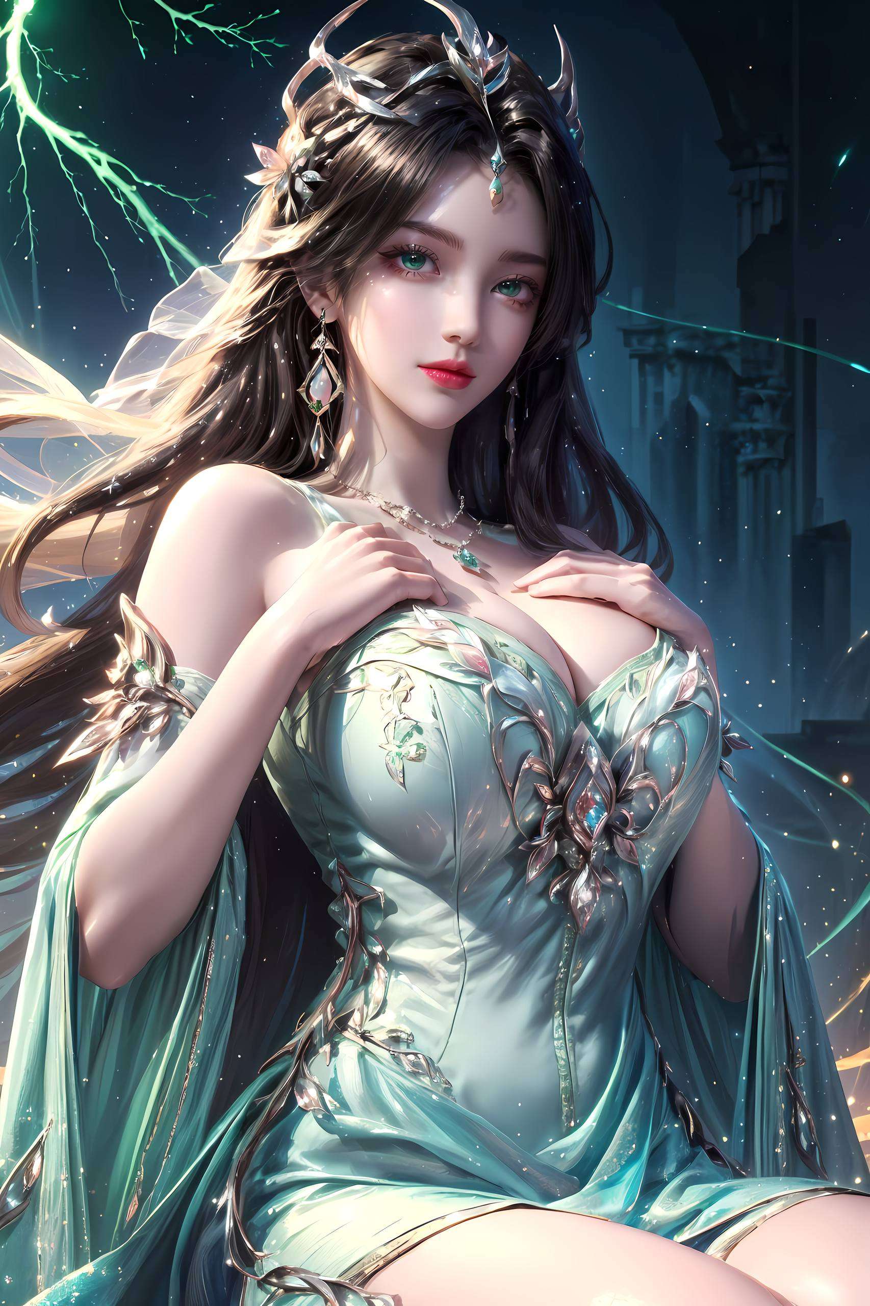 她的每一缕发丝在完美世界的玄幻画卷中