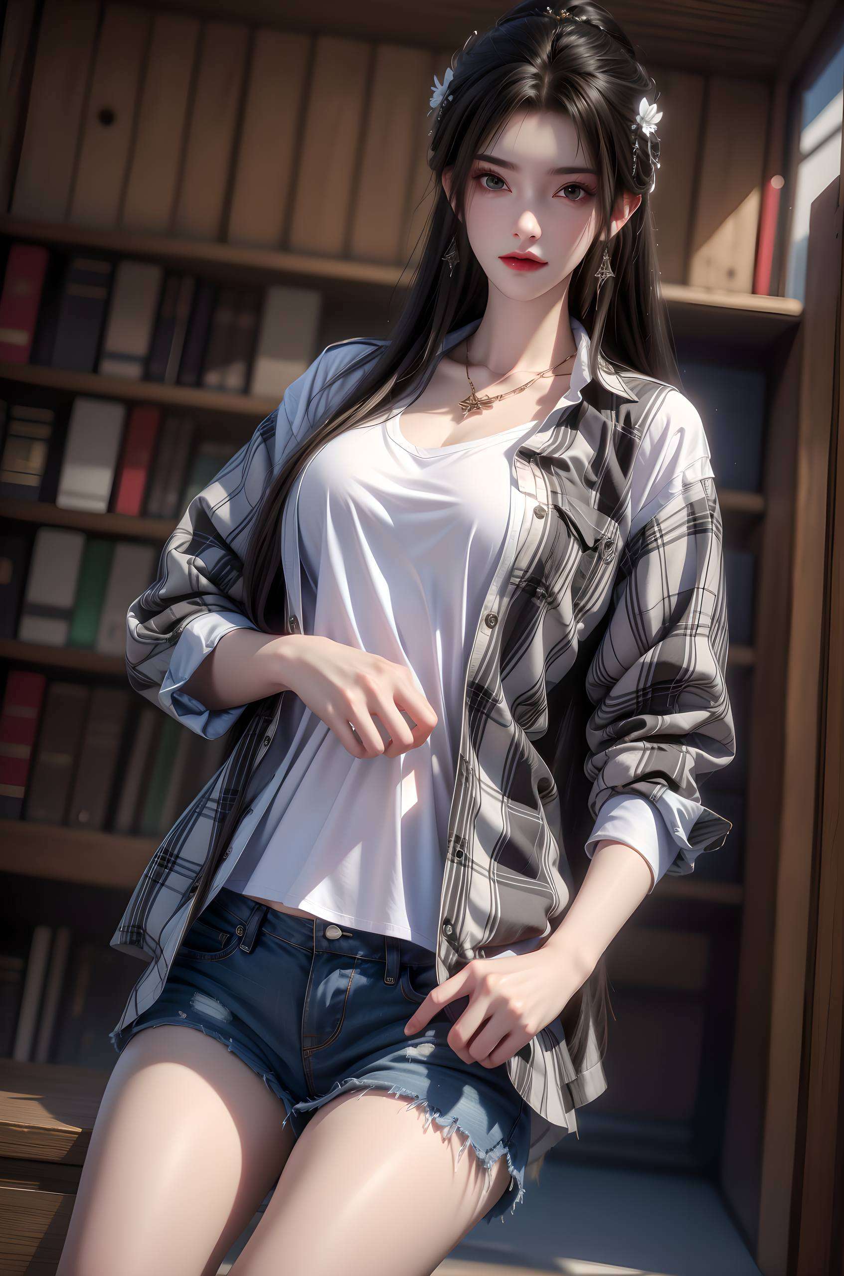 清漪之影清漪立于其间