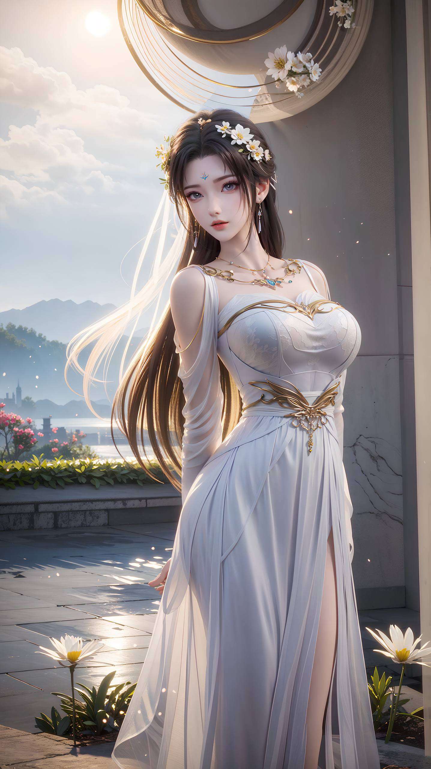 清漪的侧脸如同一幅静谧的古风画仿佛能看透世间万物的沧桑与变迁