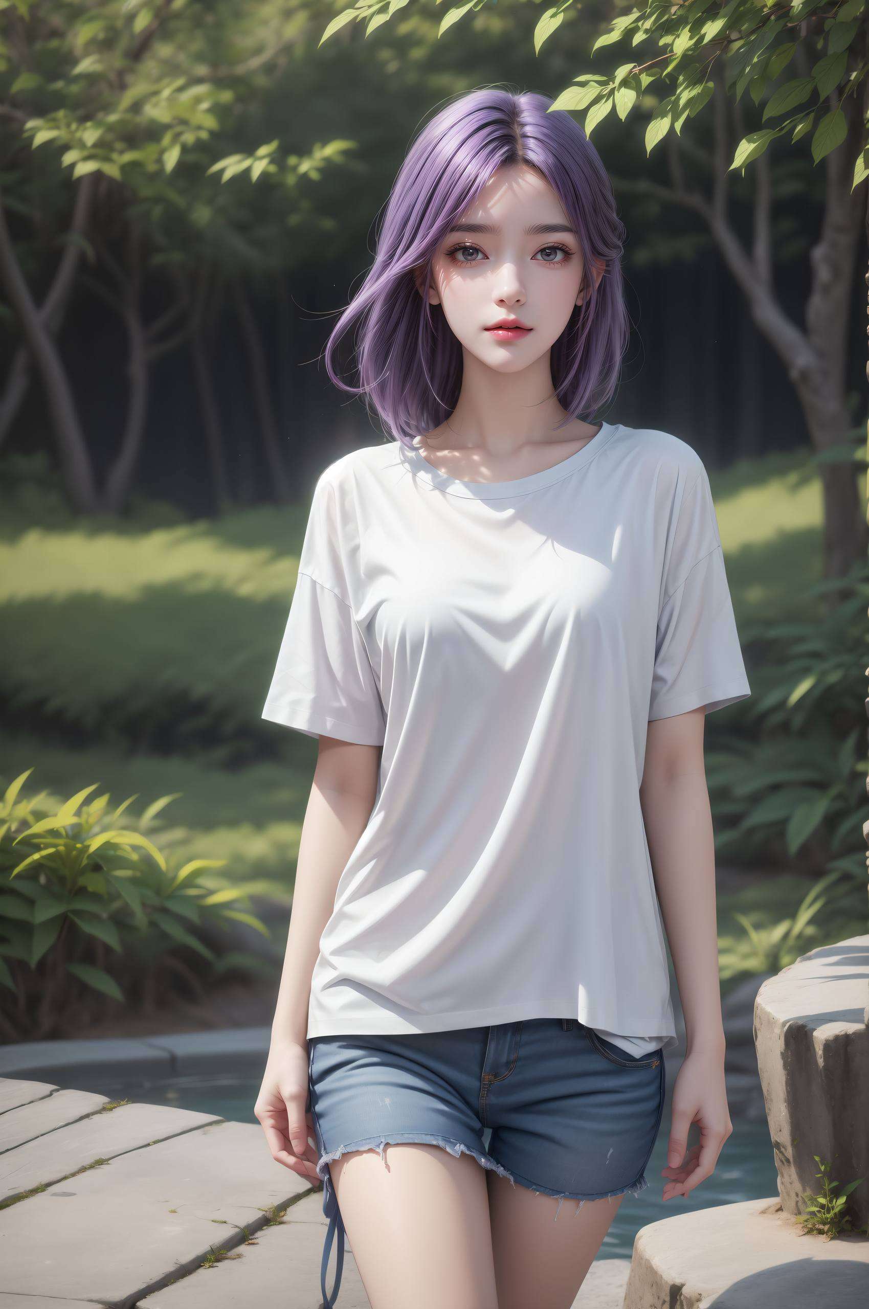 长发如瀑布般流淌着月光的光辉每一次回眸都让人心醉神迷