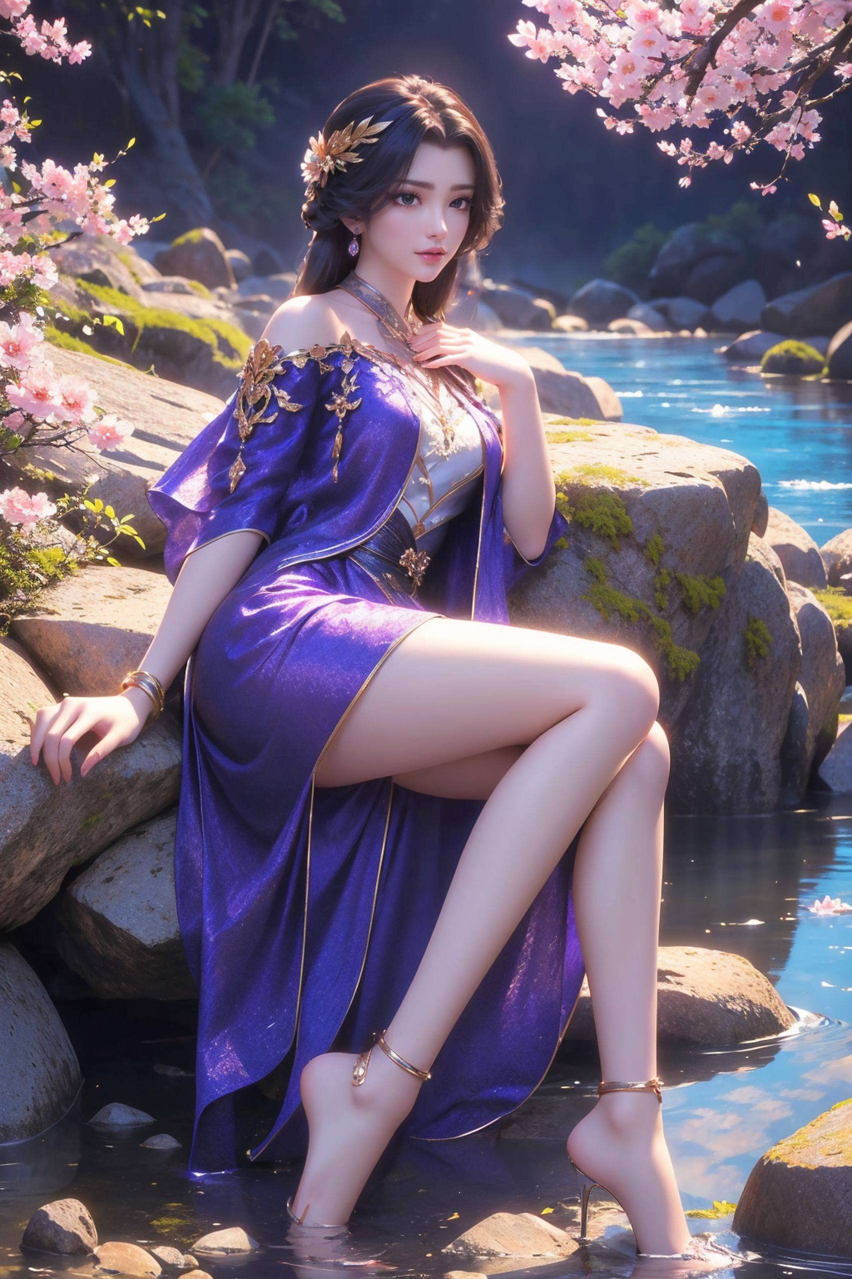 嘻嘻云曦小姐姐的新造型简直美得让人窒息！她那一袭飘逸的古风长裙