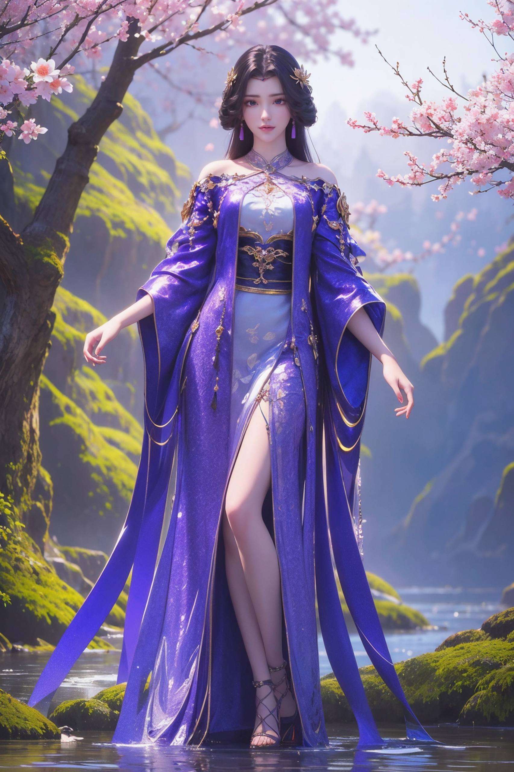 在这片无垠的海域她的每一个动作