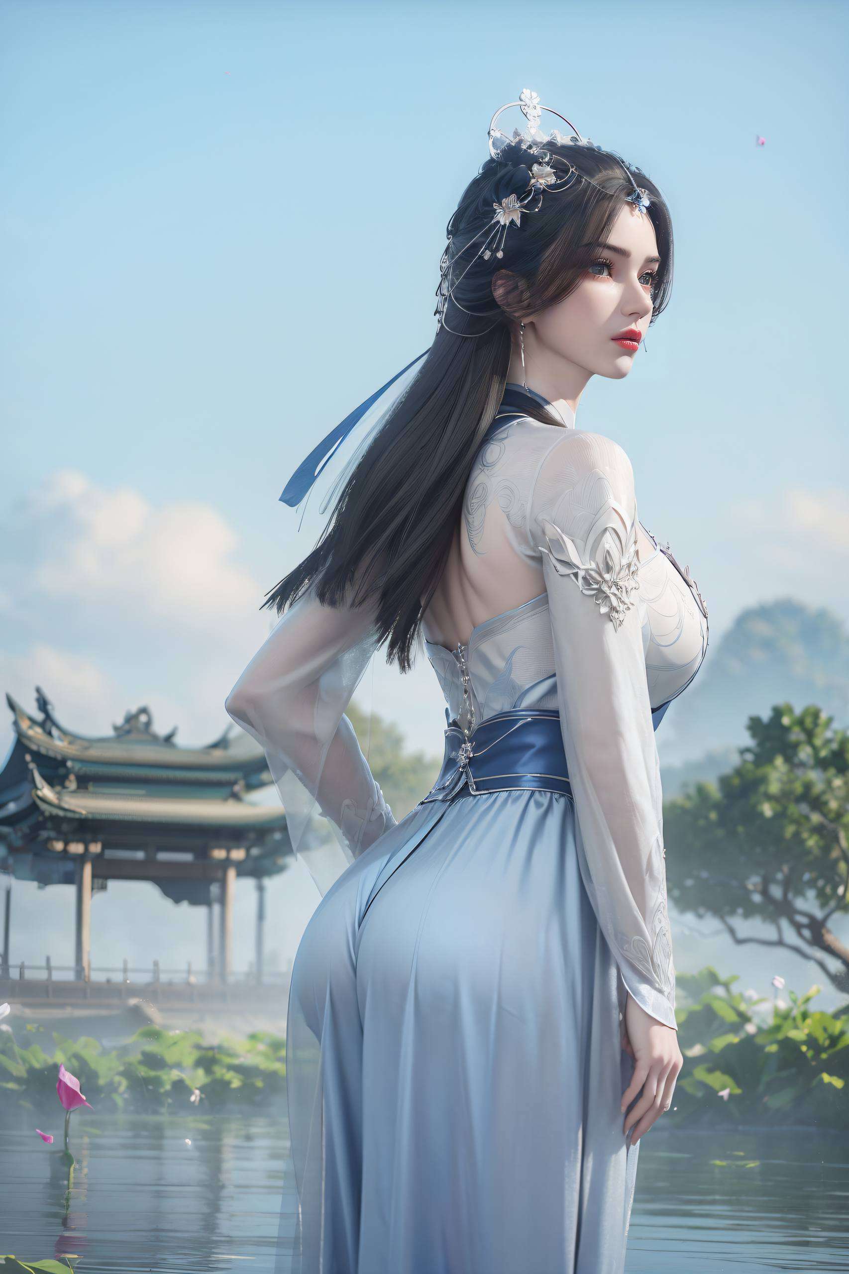 仿佛是从古风画卷中走出的仙女更是那股子不食人间烟火的气质