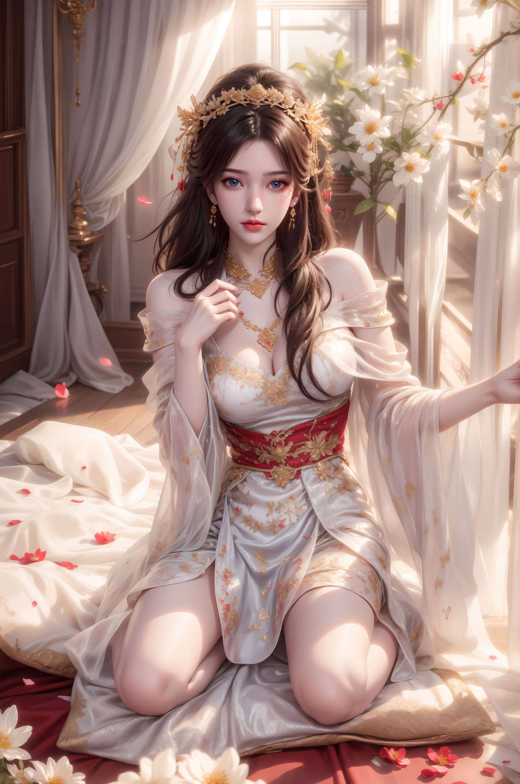 每一次凝视她的壁纸静静地绽放在那片神秘的仙境之中