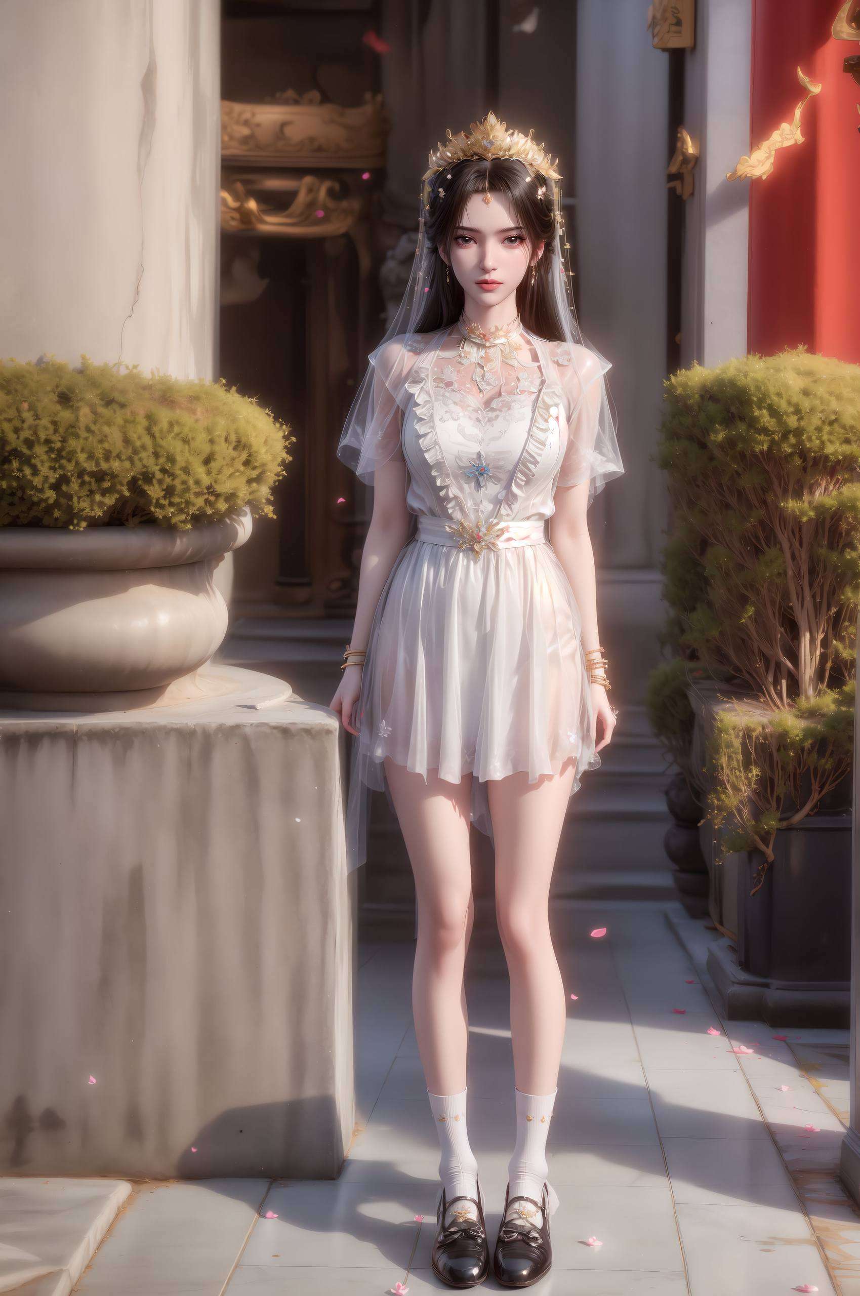 在玄幻的画卷中李慕婉如同一朵盛开的莲花