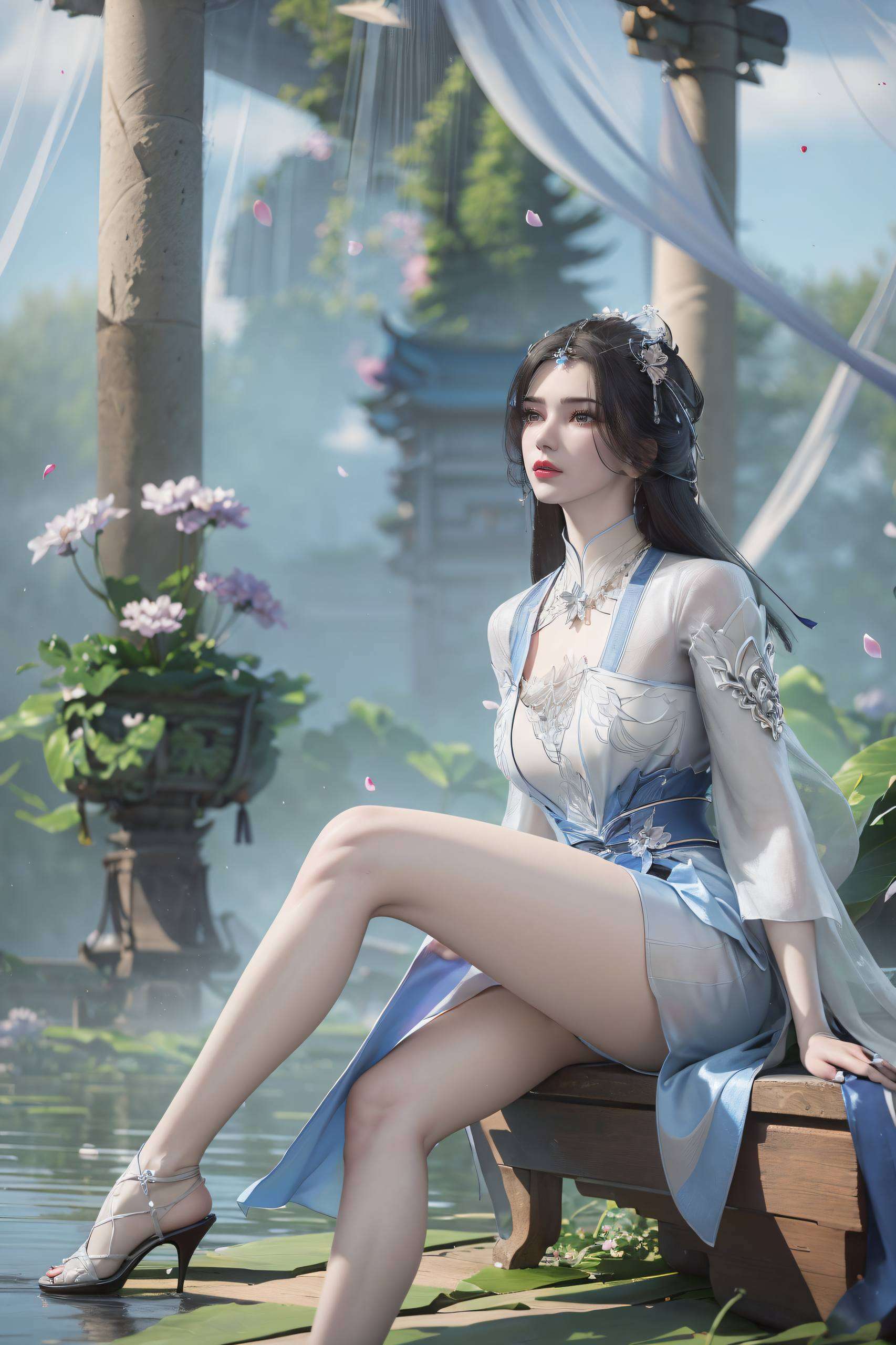 李慕婉如同一朵盛开的幽兰在仙逆的世界里
