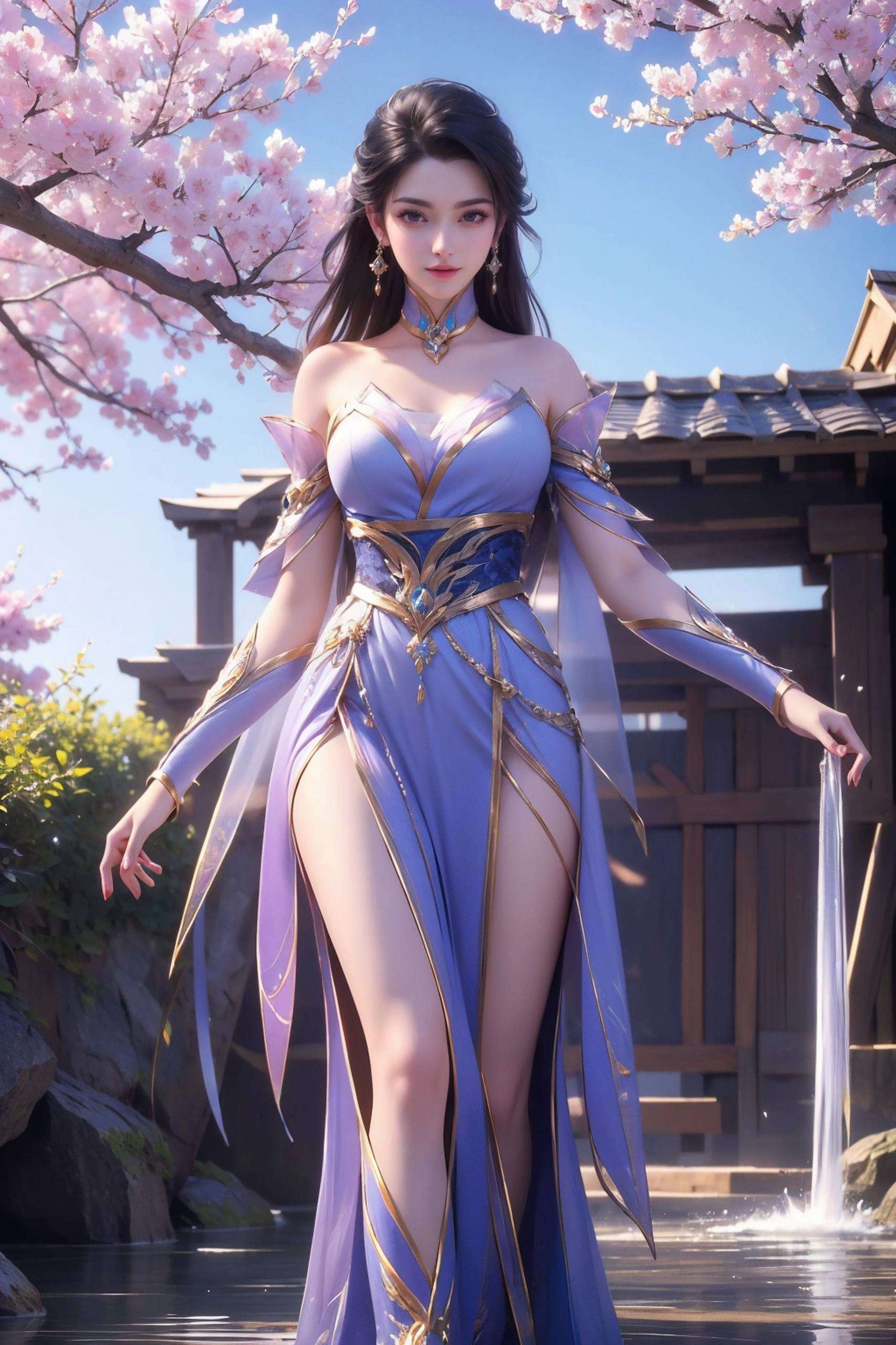 让你的桌面也仙气十足吧！小伙伴们！今天给大家带来的是仙武传中的绝美角色——楚灵玉的高清三屏背景图！想象一下