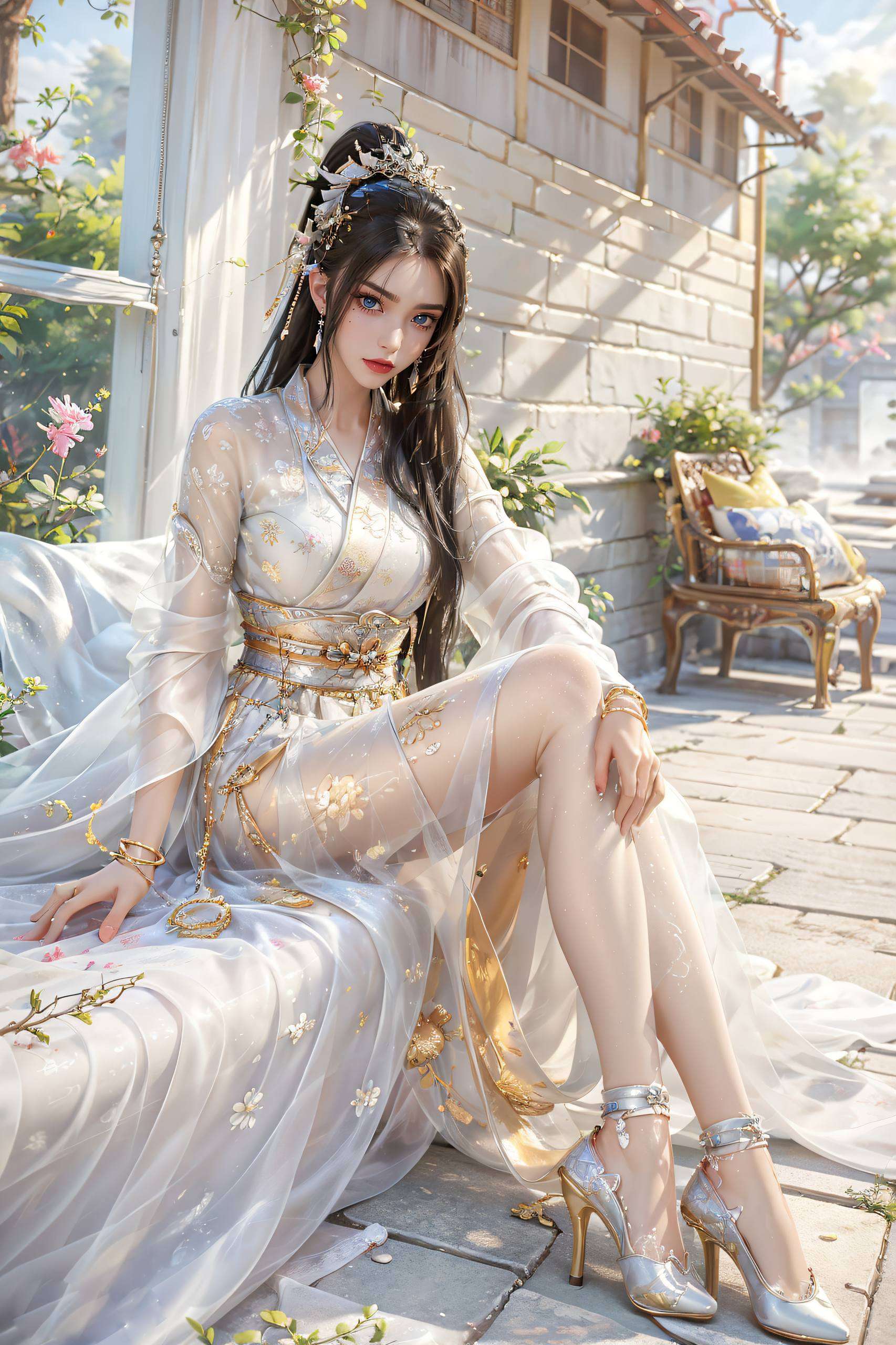 她的眼眸深邃如星辰每一次微笑