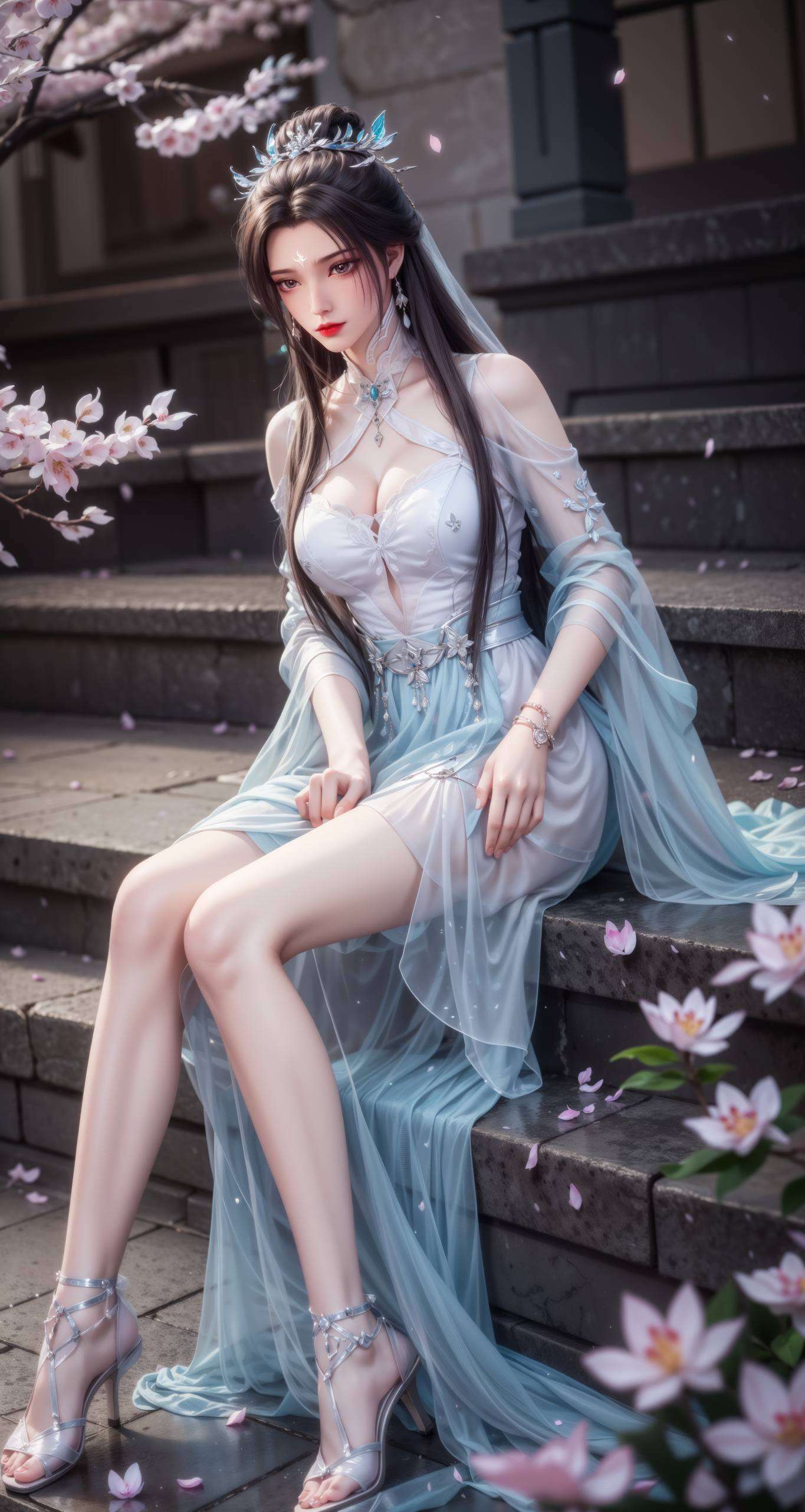 她的眼神冷若冰霜她的美