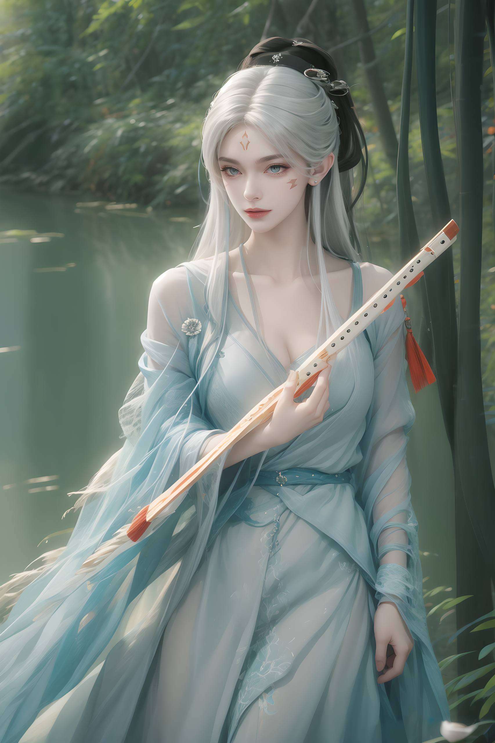 每一缕都闪烁着星辰的光芒她的美