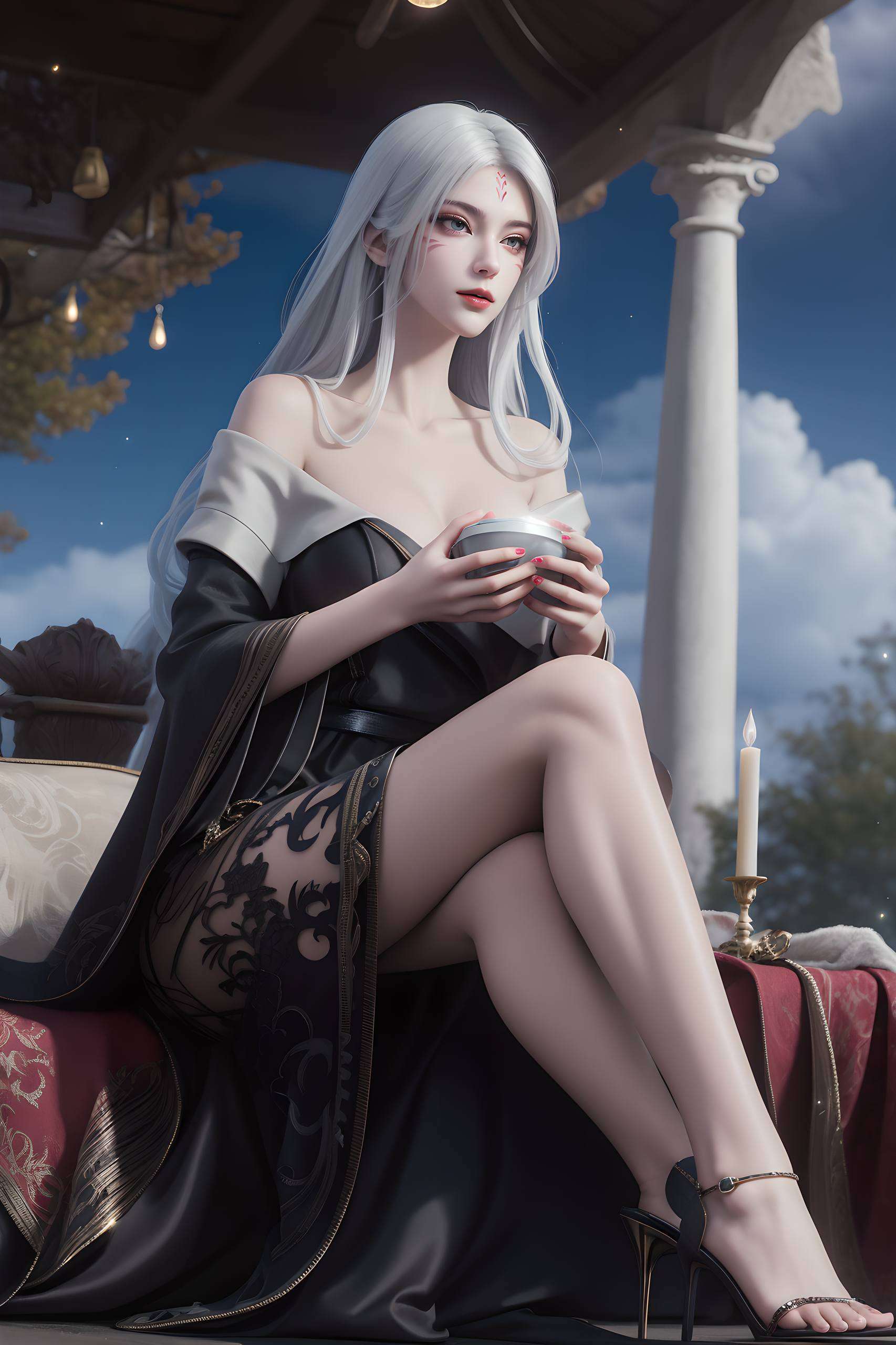 在浩渺的玄幻世界中她的眼眸如星辰般璀璨