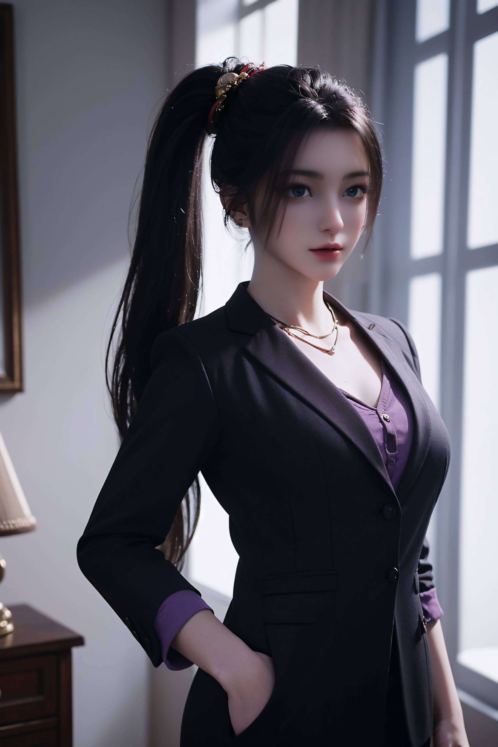 仿佛从诛仙世界中走出的仙子嘴角微扬